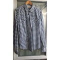 Chemises/chemisettes sur Grenoble : Chemise Sans marque Chemise &agrave; carreaux Homme bleu marine Taille L Bleu