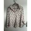 Chemise Sans marque Chemisier &agrave; fleurs Beige
