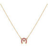 Collier Les Georgettes Collier Les Cadettes dor&eacute; fer &agrave; cheval rose Jaune