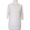 Pull Zara Pull col roul&eacute; Taille 38 / M Blanc multicolor