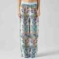Pantalons sur Grenoble : Pantalon Roberto Cavalli 80PAA120PANTALONELARGOFANTASIATROPICALE