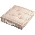 Linge de maison sur Grenoble : Coussins Stof Epais coussin de sol en coton Uni Beige 45x45 cm. . Maison & D&eacute;co > Coussins.