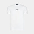 T-shirt Fred Perry T-shirt brod&eacute; - blanc Blanc Grenoble