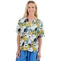 Chemises sur Grenoble : Chemise Brava Fabrics x PEANUTS Freehugs Aloha Shirt W - Blue