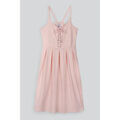 Robe courte Enorsia Robe jersey midi devant nou&eacute; Rose