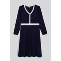 Robes sur Grenoble : Robe courte Enorsia Robe en jersey midi &agrave; col en V pour femme Bleu