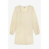Robe courte Enorsia Robe mini femme en jersey &agrave; col carr&eacute; Beige