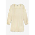 Robe courte Enorsia Robe mini femme en jersey &agrave; col carr&eacute; Beige Grenoble