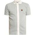 Polo Trojan Polo &agrave; jacquard diamant Blanc