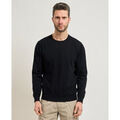 Pulls/Sweat sur Grenoble : Pull Sette/Mezzo Pull homme en coton m&eacute;lang&eacute; Noir