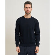 Pull Sette/Mezzo Pull homme en coton m&eacute;lang&eacute; Bleu