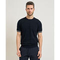 Pull Sette/Mezzo T-shirt homme avec d&eacute;tails contrast&eacute;s Bleu