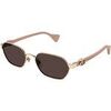 Lunettes de soleil Gucci GG1593S Lunettes de soleil, Or/Violet, 56 mm Dor&eacute;