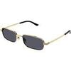 Lunettes de soleil Gucci GG1457S Lunettes de soleil, Or/Gris, 57 mm Dor&eacute;