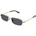 Lunettes sur Grenoble : Lunettes de soleil Gucci GG1457S Lunettes de soleil, Or/Gris, 57 mm Dor&eacute;