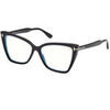 Lunettes de soleil Tom Ford FT5844-B Cadres Optiques, Noir, 55 mm