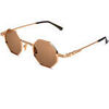 Lunettes de soleil Xlab Ponza photochromique Cadres Optiques, Or/Marron, 43 mm Dor&eacute;