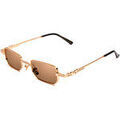 Lunettes sur Grenoble : Lunettes de soleil Xlab Ibiza photochromique Cadres Optiques, Or/Marron, 45 mm Dor&eacute;