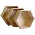 Etag&egrave;res murales artemio &Eacute;tag&egrave;res hexagonales en bois - Set de 3 pi&egrave;ces multicolor Unique. . Maison & D&eacute;co > Etag&egrave;res murales. Grenoble