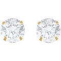 Boucles d'oreille sur Grenoble : Boucles oreilles Brillaxis Boucles d'oreilles puces oxydes or jaune 18 carats