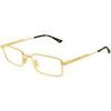 Lunettes de soleil Bottega Veneta BV1467O Cadres Optiques, Or/Transparent, 56 mm Dor&eacute;