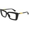 Lunettes de soleil Bottega Veneta BV1448O Cadres Optiques, Noir/Transparent, 53 mm