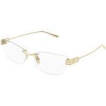 Lunettes de soleil Balenciaga BB0490O Cadres Optiques, Or/Transparent, 62 mm Dor&eacute;