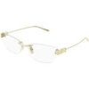 Lunettes de soleil Balenciaga BB0490O Cadres Optiques, Or/Transparent, 62 mm Dor&eacute;