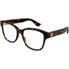 Lunettes de soleil Gucci GG1340O Cadres Optiques, Havana/Transparent, 54 mm