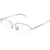 Lunettes de soleil Montblanc MB0220OA Cadres Optiques, Argent/Transparent, 56 mm Argent&eacute;