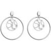 Boucles oreilles Les Georgettes Boucles d'oreilles Reptile argent&eacute;es 16/32mm Blanc