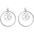 Boucles d'oreille sur Grenoble : Boucles oreilles Les Georgettes Boucles d'oreilles Reptile argent&eacute;es 16/32mm Blanc