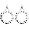 Boucles d'oreille sur Grenoble : Boucles oreilles Les Georgettes Boucles d'oreilles Pure martel&eacute; 16mm argent&eacute; Blanc