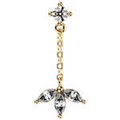 Boucles d'oreille sur Grenoble : Boucles oreilles Les Georgettes Mono boucle Les Cadettes P&eacute;gase laiton dor&eacute; Jaune