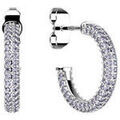 Boucles d'oreille sur Grenoble : Boucles oreilles Les Georgettes Cr&eacute;oles Les Cadettes Chica oxydes parme Blanc