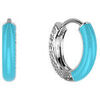 Boucles oreilles Les Georgettes Cr&eacute;oles Les Cadettes Sunset bleues petit mod&egrave;le Blanc