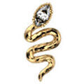 Boucles d'oreille sur Grenoble : Boucles oreilles Les Georgettes piercing Les Cadettes Aspic laiton dor&eacute; Jaune