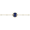 Bracelets Les Georgettes Bracelet souple Les Cadettes dor&eacute; lapis lazuli Jaune Grenoble