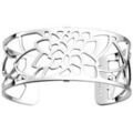 Bracelets Les Georgettes Manchette Nenuphar argent&eacute;e 25mm Blanc