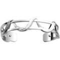 Bracelets Les Georgettes Manchette Drap&eacute; argent&eacute;e 8 mm Blanc Grenoble