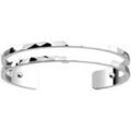 Bracelets Les Georgettes Manchette Pure martel&eacute;e 8MM Finition argent&eacute;e Blanc Grenoble