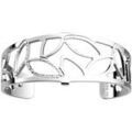 Bracelets Les Georgettes Manchette &eacute;vas&eacute;e Jungle argent&eacute;e 20mm Blanc Grenoble