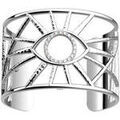 Bracelets sur Grenoble : Bracelets Les Georgettes Manchette Oeil argent&eacute; 40mm Blanc