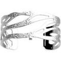 Bracelets sur Grenoble : Bracelets Les Georgettes Manchette Ecume laiton argent&eacute; 25mm Blanc