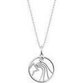 Colliers sur Grenoble : Collier Les Georgettes Collier Verseau argent&eacute; 20mm Blanc