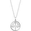 Collier Les Georgettes Collier Balance argent&eacute; 20mm Blanc