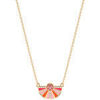 Collier Les Georgettes Collier Les Cadettes Sunrise dor&eacute; demi disque laqu&eacute; ros&eacute; Jaune