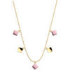 Collier Les Georgettes Collier Les Cadettes Victoria dor&eacute; et rose Jaune