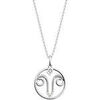 Collier Les Georgettes Collier B&eacute;lier argent&eacute; 20mm Blanc