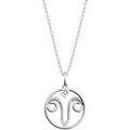 Colliers sur Grenoble : Collier Les Georgettes Collier B&eacute;lier argent&eacute; 20mm Blanc